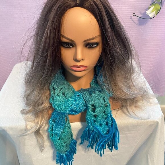 Loretta Ann Creations 43" Wrap Crocheted Scarf - Picture 6 of 6